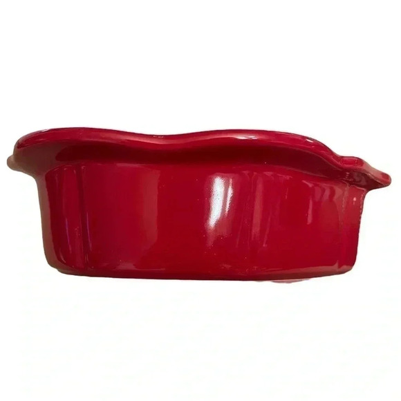 Princess House Pavillion Berry Heart Shaped Red Bake and Serve Bowl Pan - Picture 7 of 14